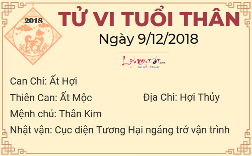 Tử vi Chủ nhật ngày 9/12/2018 của 12 con giáp: Ngọ có Thần Tài gõ cửa, Dậu múc nước dã tràng