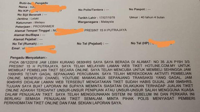 Không mua được vé online, CĐV Malaysia bức xúc báo cảnh sát