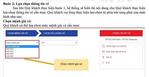 6 chú ý mua vé online Chung kết AFF Cup Việt Nam vs Malaysia