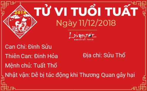 Tử vi Thứ 3 ngày 11/12/2018 của 12 con giáp: Dậu kiếm bộn tiền, Tuất bị chúng bạn xa lánh