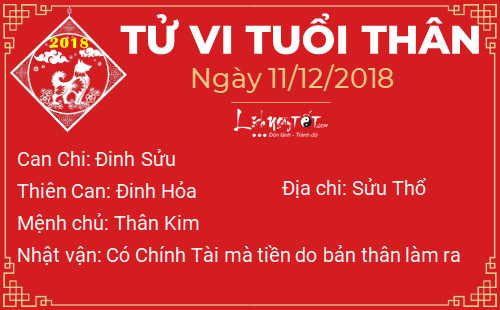 Tử vi Thứ 3 ngày 11/12/2018 của 12 con giáp: Dậu kiếm bộn tiền, Tuất bị chúng bạn xa lánh