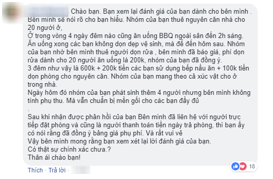 Tố homestay thu phí dọn dẹp tới 900k, nữ khách hàng bị cư dân mạng ném đá ngược vì không có tiền mà đòi đi du lịch