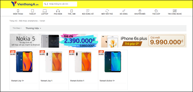 Vsmart lộ diện gần như hoàn toàn trên website đại lý, chỉ chờ nốt giá bán chính thức