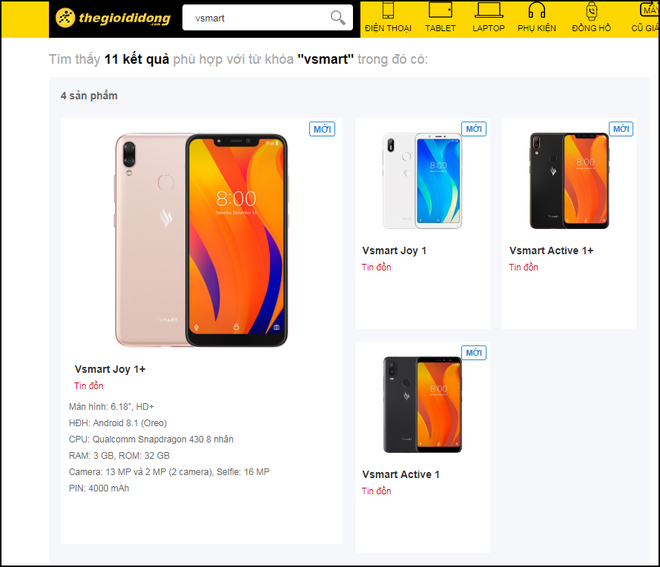 Vsmart lộ diện gần như hoàn toàn trên website đại lý, chỉ chờ nốt giá bán chính thức