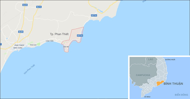 Phát hiện thi thể nam thanh niên bị buộc chân vào đá trên biển Mũi Né