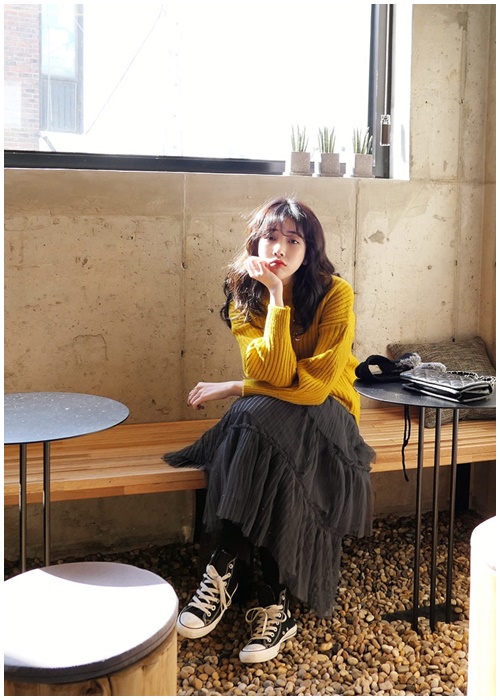 Váy midi: Chiếc váy lãng mạn nhất trong trời se lạnh