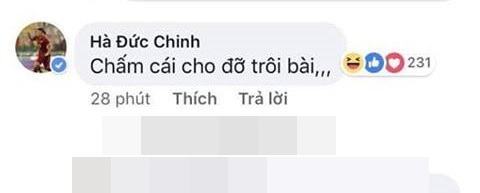Facebook chính chủ của Hà Đức Chinh liên tục đáp trả chỉ trích của người hâm mộ