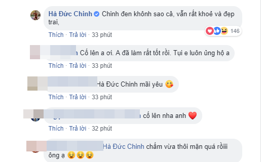 Facebook chính chủ của Hà Đức Chinh liên tục đáp trả chỉ trích của người hâm mộ