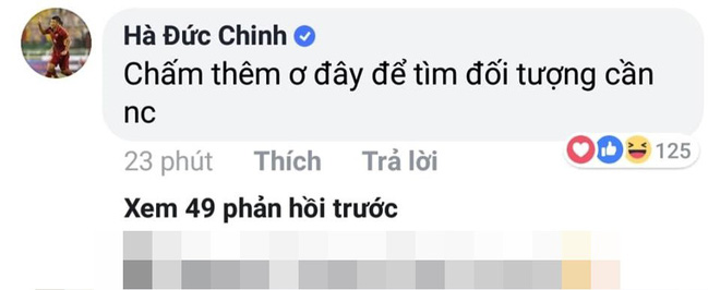 Facebook chính chủ của Hà Đức Chinh liên tục đáp trả chỉ trích của người hâm mộ