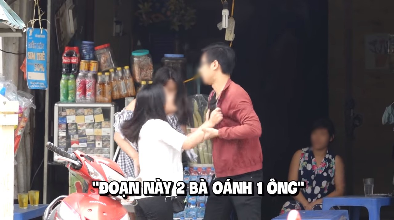 Ekip dàn dựng clip đánh ghen để troll các cặp đôi trên đường phố khiến người xem bức xúc