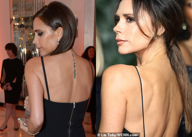 Victoria khiến fan hoang mang khi xóa sạch hình xăm bày tỏ tình yêu với David Beckham trên lưng