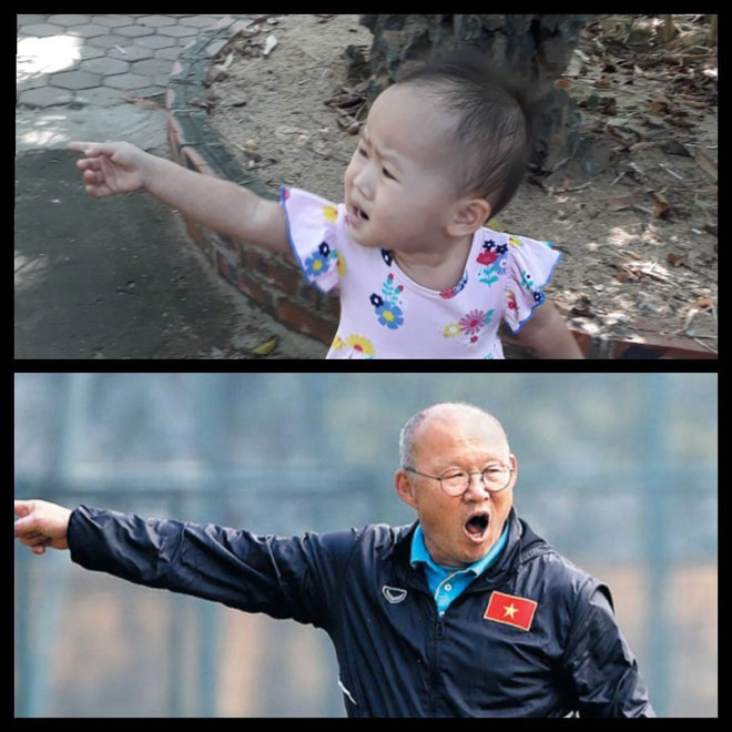 8 khoảnh khắc của cô bé 2 tuổi khiến dân mạng thích thú vì quá giống HLV Park Hang-seo