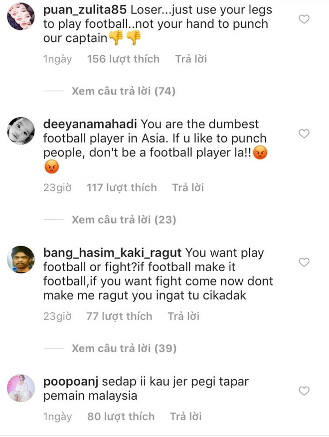 CĐV Malaysia tấn công trang cá nhân của hậu vệ Duy Mạnh sau trận hòa