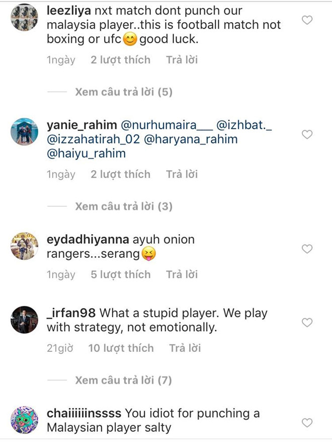 CĐV Malaysia tấn công trang cá nhân của hậu vệ Duy Mạnh sau trận hòa