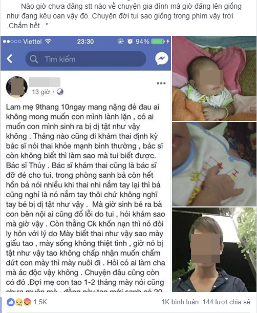 Nghẹn lòng với cảnh mẹ trẻ mới sinh 20 ngày đã bị nhà chồng ruồng rẫy vì sinh con dị tật Nghẹn lòng với cảnh mẹ trẻ mới sinh 20 ngày đã bị nhà chồng ruồng rẫy vì sinh con dị tật