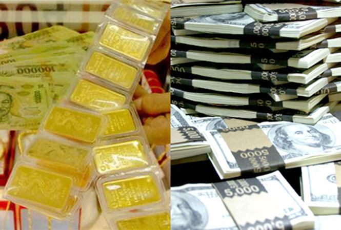 Giá vàng, giá USD liên tiếp giảm kỷ lục