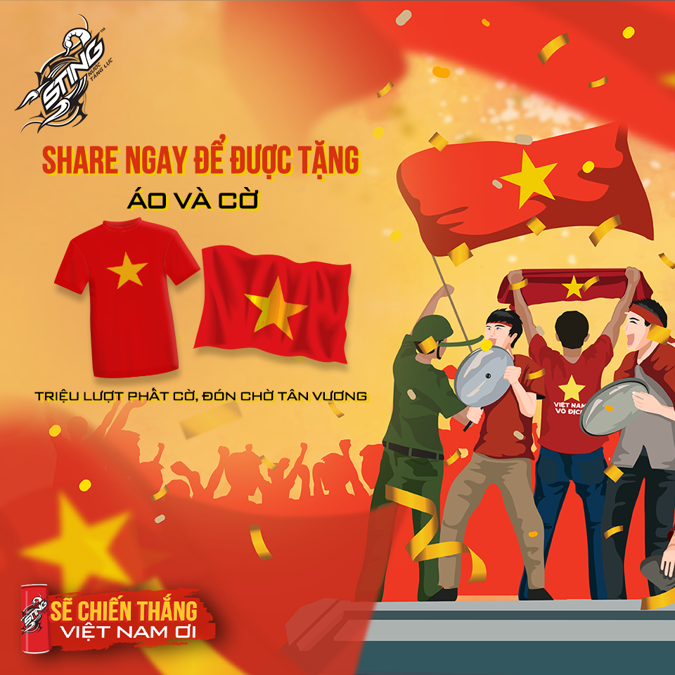 Triệu lượt phất cờ cho Việt Nam vô địch