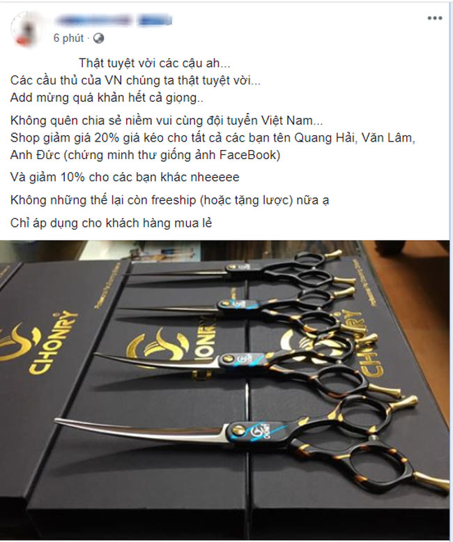 Shop online đua nhau giảm giá cho khách trùng tên Quang Hải, Văn Lâm để ăn mừng chiến thắng AFF Cup