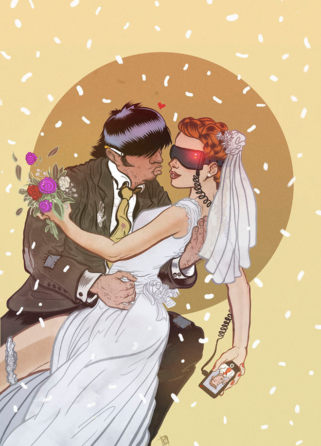 Bộ tranh con người chạy theo giá trị ảo, đánh mất chính mình