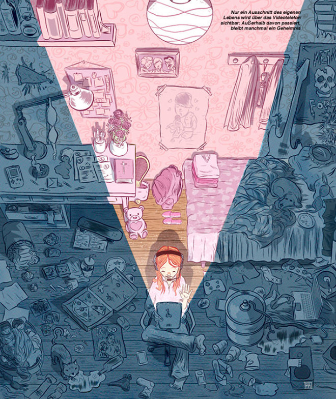 Bộ tranh con người chạy theo giá trị ảo, đánh mất chính mình