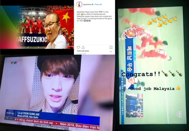 Thần tượng Hàn mắc lỗi hài hước khi chúc mừng HLV Park Hang-seo