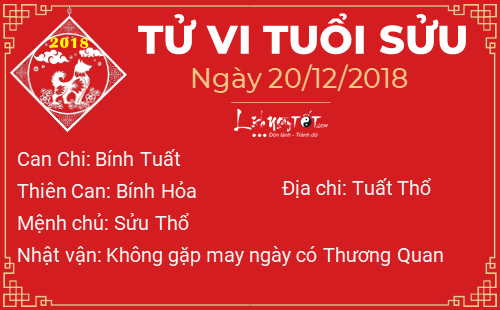 Tử vi thứ 5 ngày 20/12/2018 của 12 con giáp: Thân có cơ hội kiếm tiền, Mùi đau đầu về tình cảm