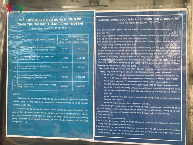 Hình ảnh trạm BOT Bắc Thăng Long – Nội Bài ​thất thủ do lái xe phản đối