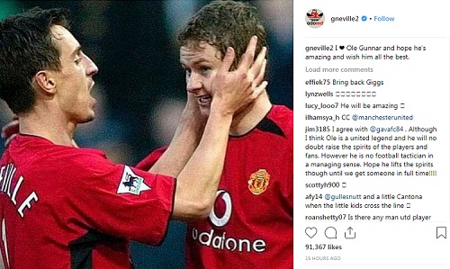 Đồng đội cũ hân hoan khi Solskjaer làm HLV Man Utd