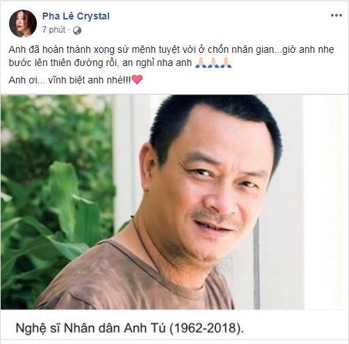 Sao Việt đau buồn, xót xa khi nghe tin nghệ sĩ Anh Tú qua đời