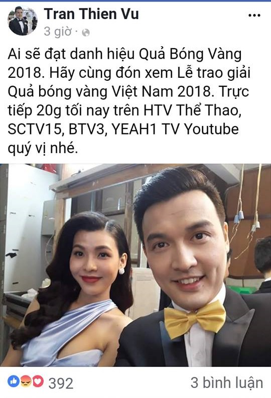 Dân mạng khủng bố tường nhà nữ MC kém duyên dẫn Quả bóng vàng 2018, hóa ra là bạn gái cũ của Mr. Cần Trô