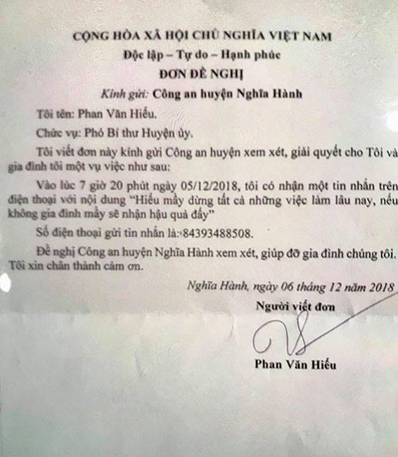 Phó bí thư huyện bị nhắn tin đe dọa vì chống tiêu cực: Tôi không sợ vì mình làm việc chính trực