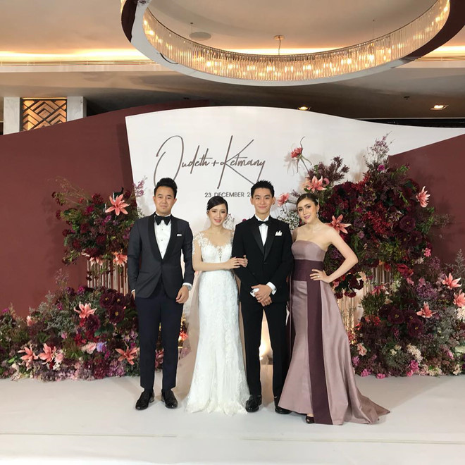 Hot girl Lào gốc Việt rạng rỡ bên chồng điển trai trong ngày cưới