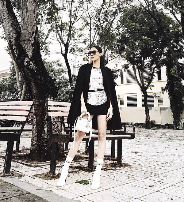 Ngoài diện cả cây đồ hiệu, Lan Khuê còn áp dụng độc chiêu này để trông sang chảnh tựa bà hoàng