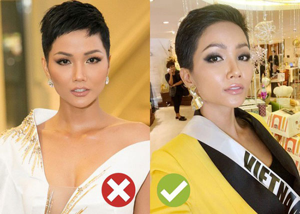 Tạo kỳ tích tại Miss Universe với da nâu tóc tém, nhưng HHen Niê nhiều lần dìm nhan sắc bằng kiểu tóc xấu khó cưỡng