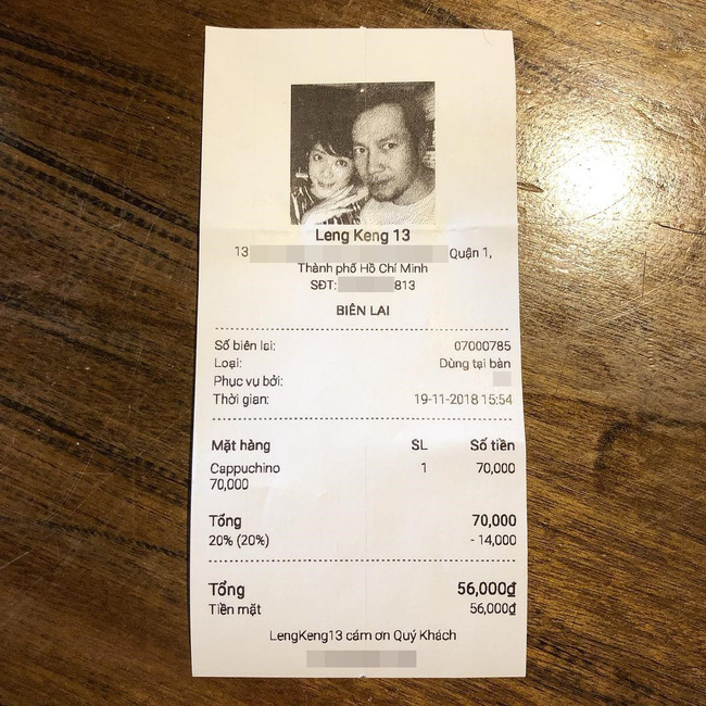 Lãng mạn như Đinh Tiến Đạt: In cả ảnh vợ sắp cưới lên hóa đơn cafe để khẳng định chủ quyền