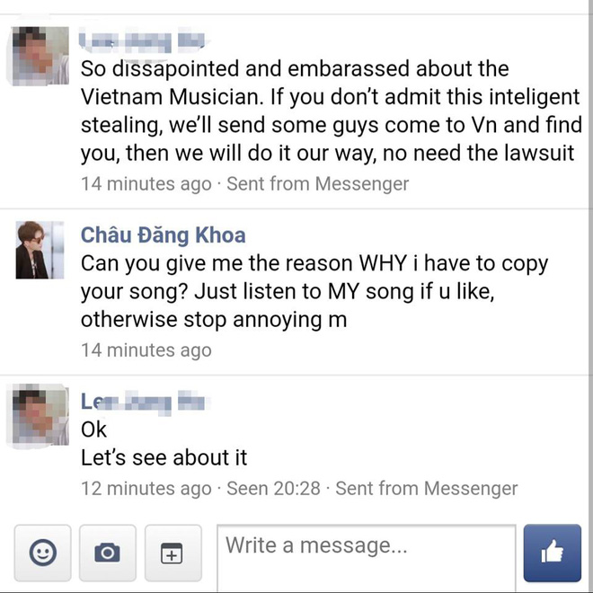 Bạn thân Hồ Ngọc Hà bị nhạc sĩ Hàn Quốc đe doạ cho người sang Việt Nam xử lý