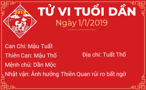 Tử vi ngày 1/1/2019 của 12 con giáp: Dần đi đường cẩn thận, Mùi hao tốn tiền của