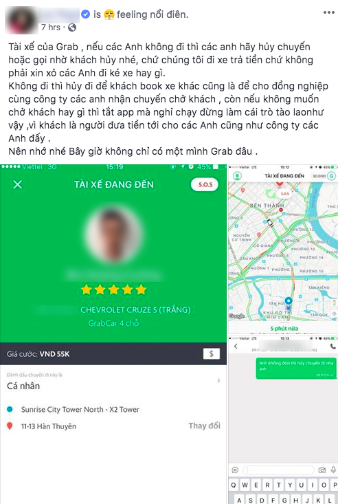 Hàng loạt khách hàng bức xúc khi tài xế Grab nhận chuyến rồi yêu cầu khách hủy vì... ở xa không đón được