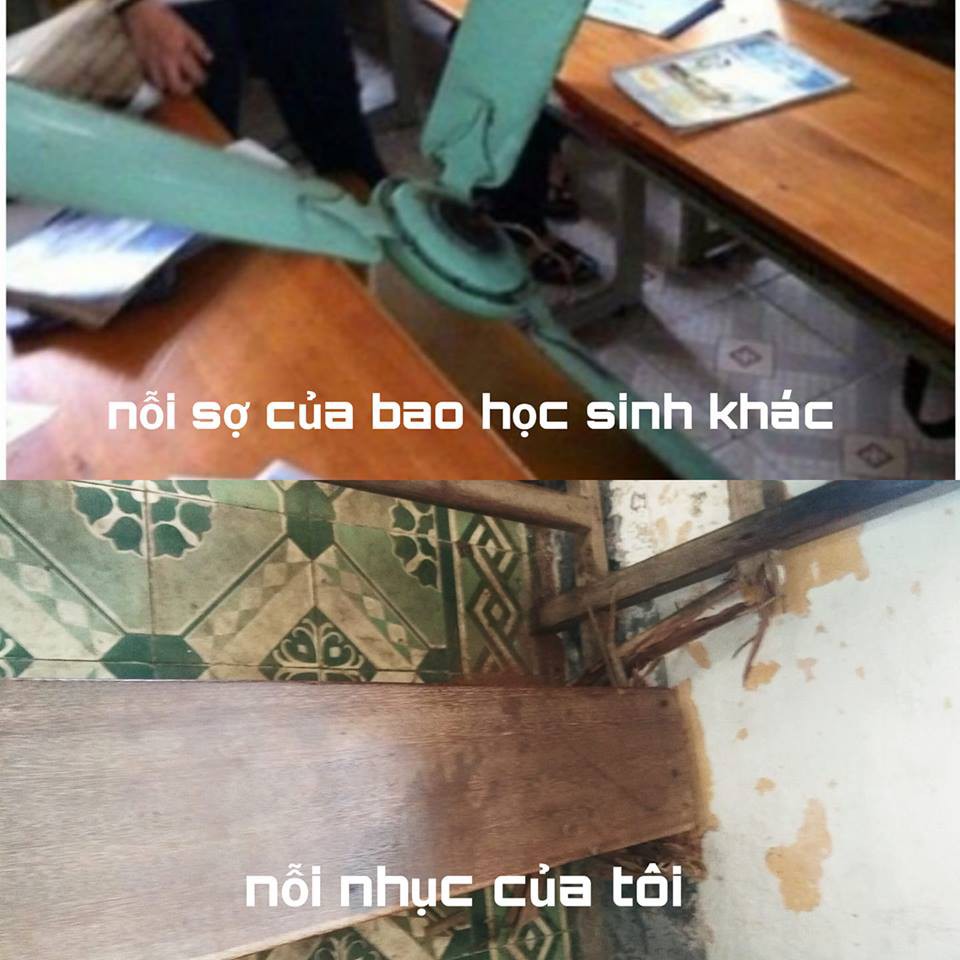 Thời đi học có một nỗi lo vừa buồn cười vừa kinh hoàng đáng sợ mang tên quạt trần rơi vào đầu