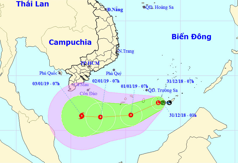 Áp thấp trên Biển Đông liên tiếp nâng cấp lên áp thấp nhiệt đới rồi bão
