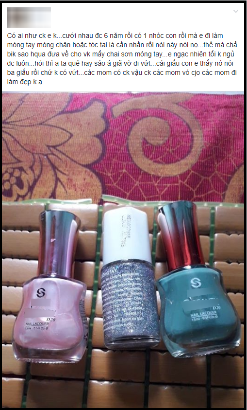 Anh chồng sáng nhất mạng xã hội hôm nay vì nằng nặc không cho vợ ra quán làm móng nhưng lại âm thầm mua sơn móng tay về nhà