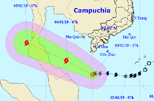 Bão Pabuk có thể gây sóng biển cao 7 m ở Thái Lan