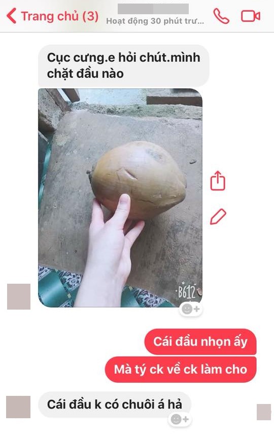 Lấy chồng 2 năm đến quả dừa cũng không biết bổ, nhưng điểm khiến cư dân mạng buồn cười là ảnh chụp của cô vợ