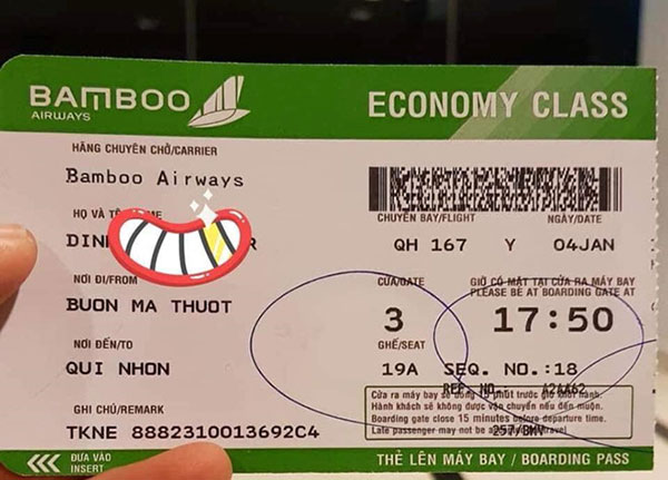 Hình ảnh chuyến bay của Bamboo Airways xuất hiện trên mạng xã hội