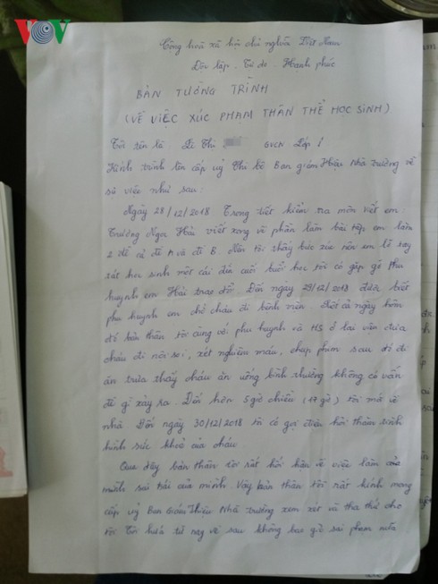 Cô giáo tát 2 cái khiến học sinh nghi bị chấn động sọ não