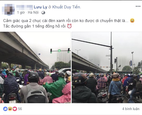 Tắc đường kinh hoàng ở Hà Nội sáng nay: Qua 20 cái đèn xanh rồi mà vẫn không thể di chuyển