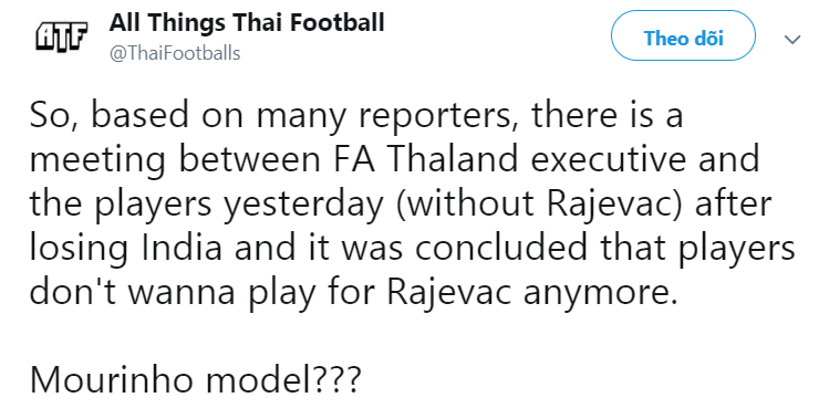 LĐBĐ Thái Lan họp kín với cầu thủ, HLV bị đuổi hệt như Mourinho