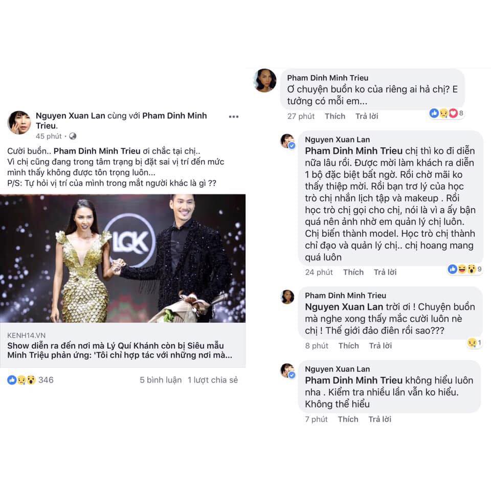 Xuân Lan tiết lộ mình đồng cảnh ngộ với Minh Triệu khi được mời diễn show của NTK Lý Quí Khánh: Sao tôi bị xuống dữ vậy?