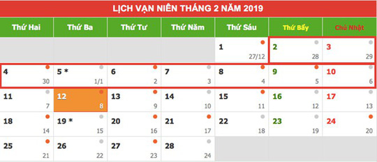 Tết Nguyên đán Kỷ Hợi 2019: Cán bộ, công chức được nghỉ 9 ngày