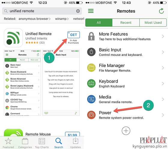 Cách tắt máy tính từ xa bằng điện thoại